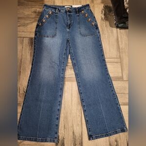 High Rise Wide Leg Curvy Jeans. New